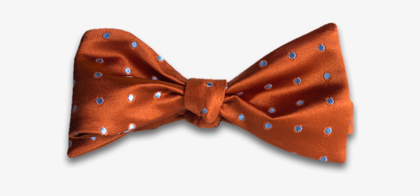 Orange Satin Silk Self Tie Bow Tie With Light Silver - Satin Silk Tie, transparent png
