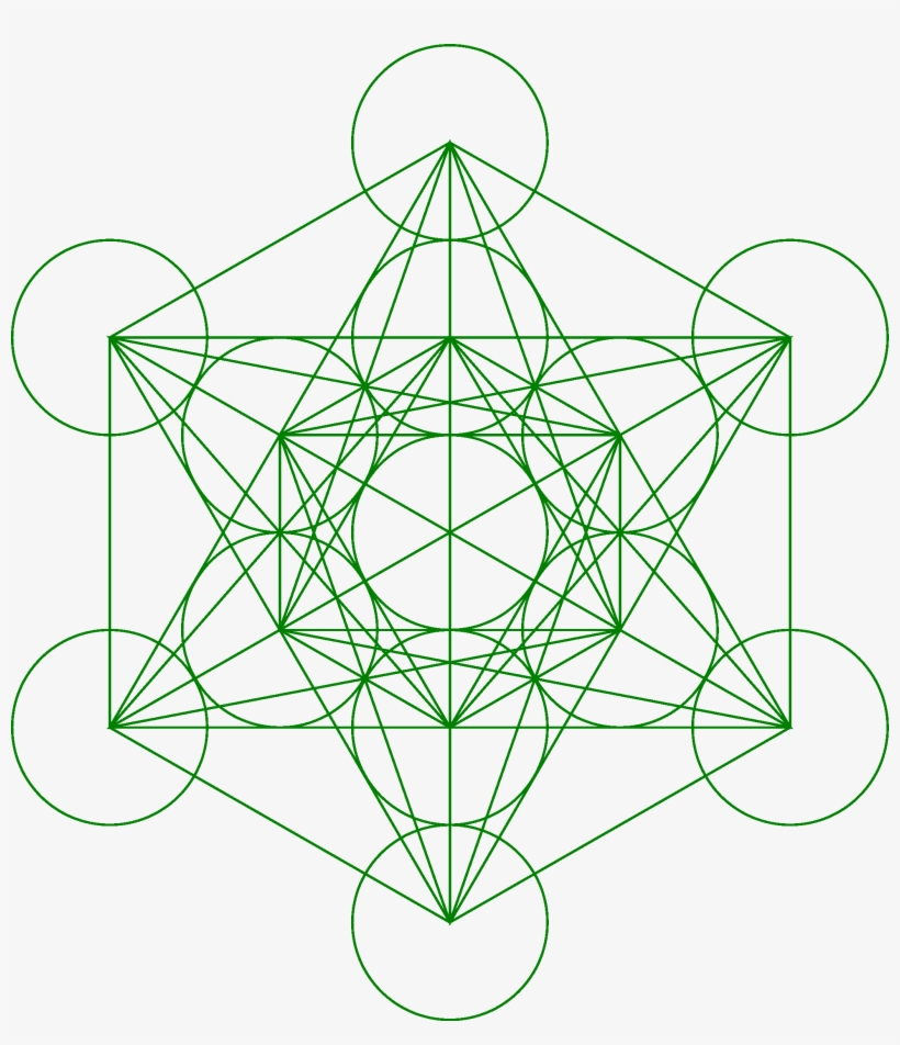 Metatrons Cube 133 Green - Metatron's Cube, transparent png