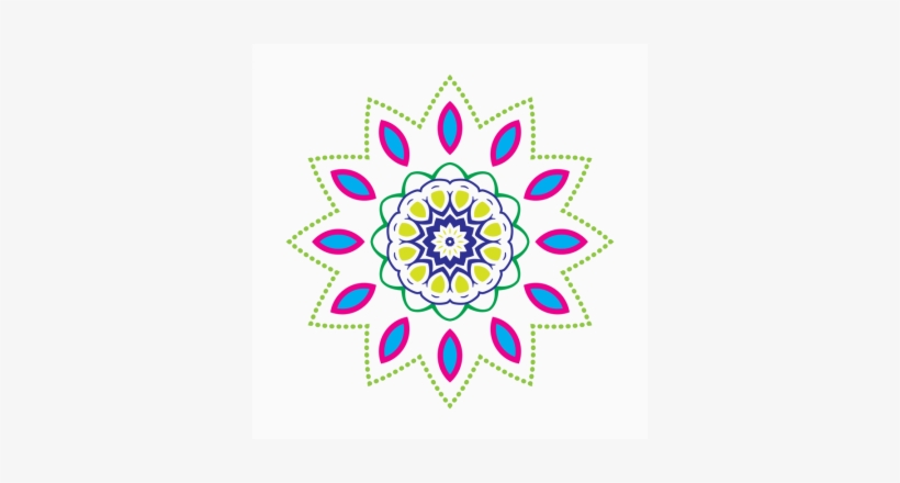 Colorful Mandala Flower, Colorful Mandala, Colorful - Mandala, transparent png