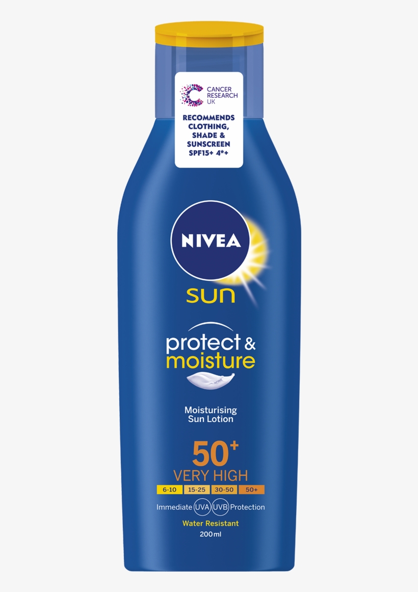 Clip Art Stock Nivea Sun Protect And Moisture Lotion - Factor 50 Sun Cream, transparent png