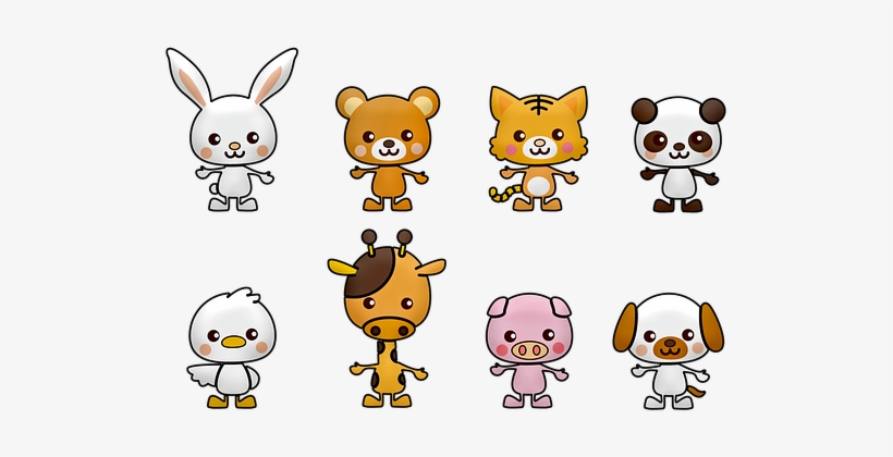 Kawaii, Panda, Rabbit, Bear, White - Bear, transparent png
