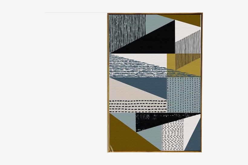 Nordic Scandinavian Abstract Geometric Canvas Oil Painting - Painting, transparent png
