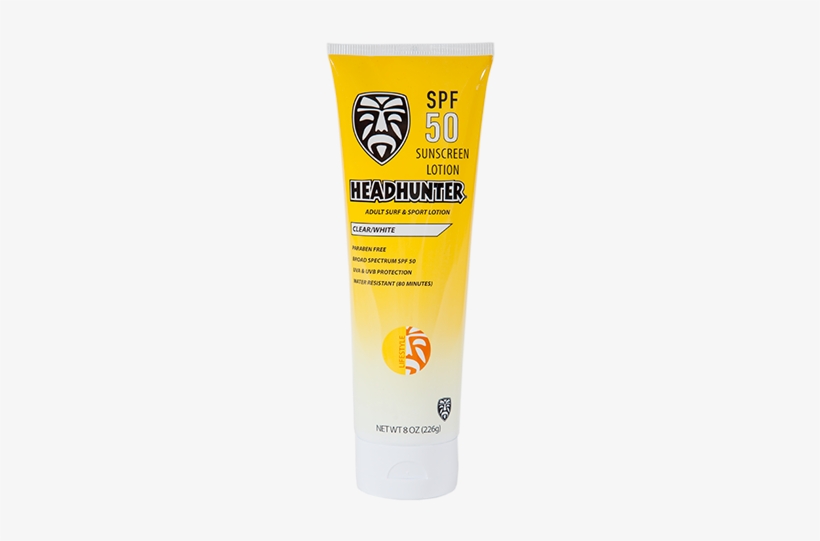 Headhunter Sunscreen Clear Spf-50, 8 Oz Paraben Free - Headhunter Surf Clear Spf 30 8oz Sunscreen Quick-dry, transparent png