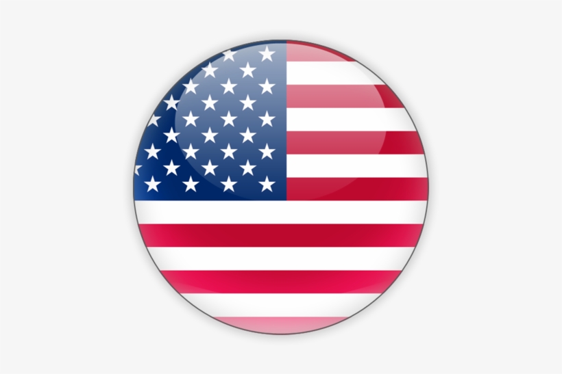 Cliquez Ici Pour La Version Française Click Here For - Us Flag Icon Round, transparent png