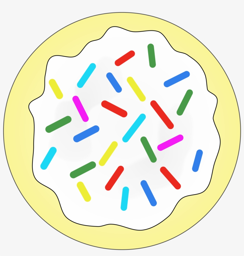 Clipart Rainbow Sprinkles Sugar Cookie - Clip Art Sugar Cookie, transparent png