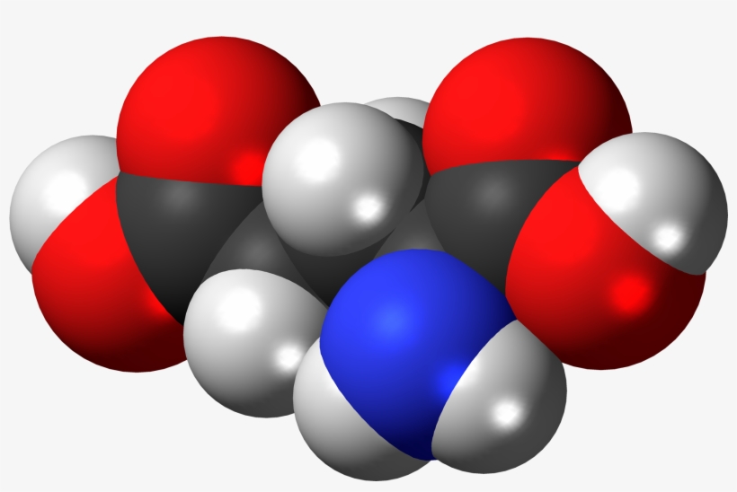 Glutamic Acid - Space Filling Model Amino Acid, transparent png