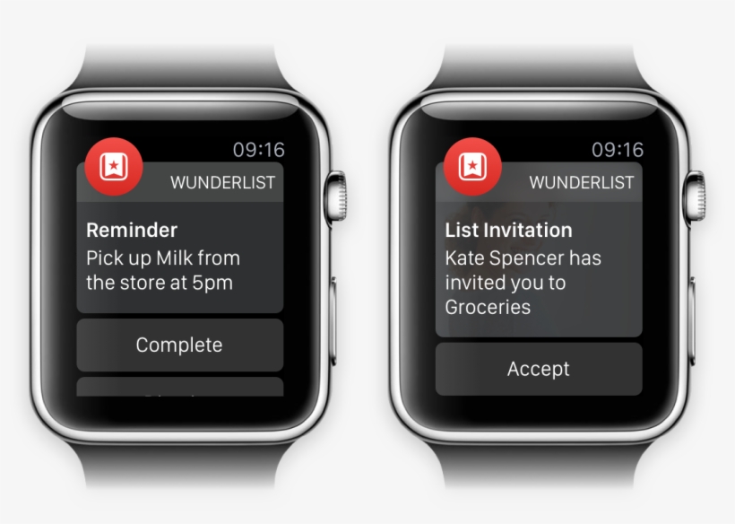 Designing Wunderlist For Apple Watch From Benedikt - Wunderlist Apple Watch, transparent png