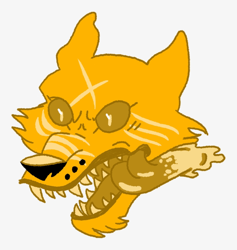 Hazard Wolf Head Sticker, transparent png