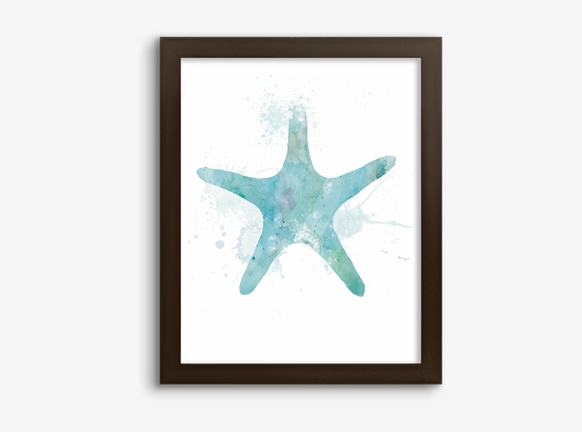 Watercolor Silhouette ~ Sea Star - Starfish, transparent png
