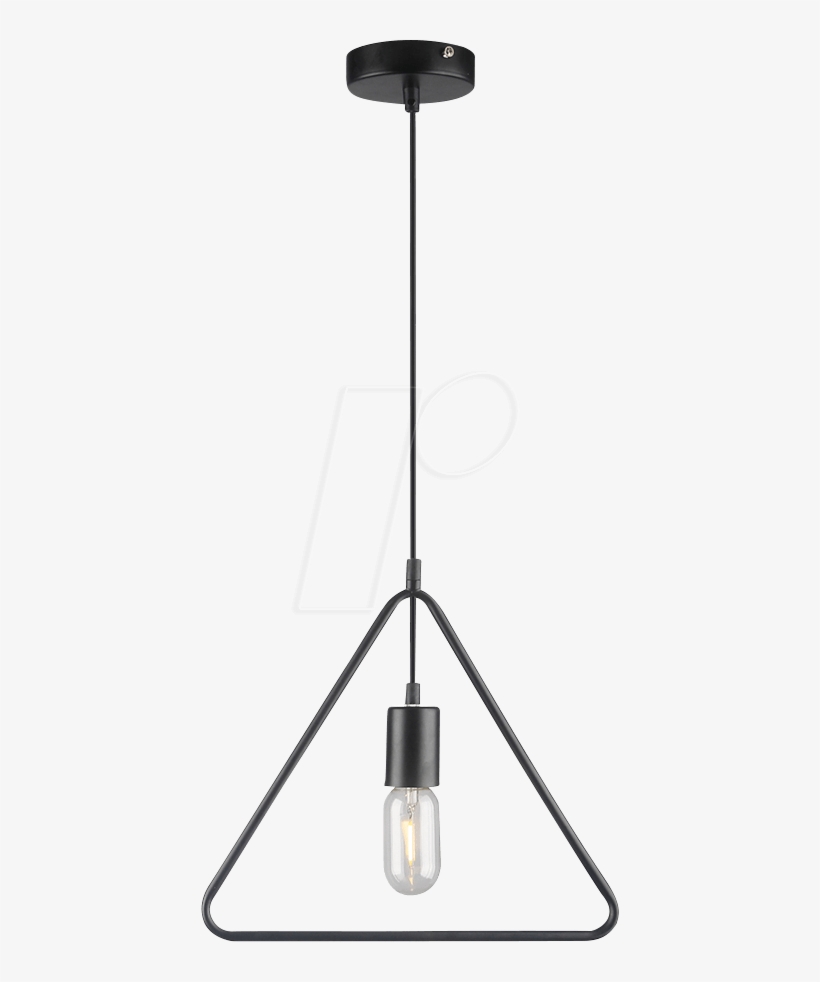 Matt Black Pendant Light With Black Canopy V-tac - Triangle, transparent png