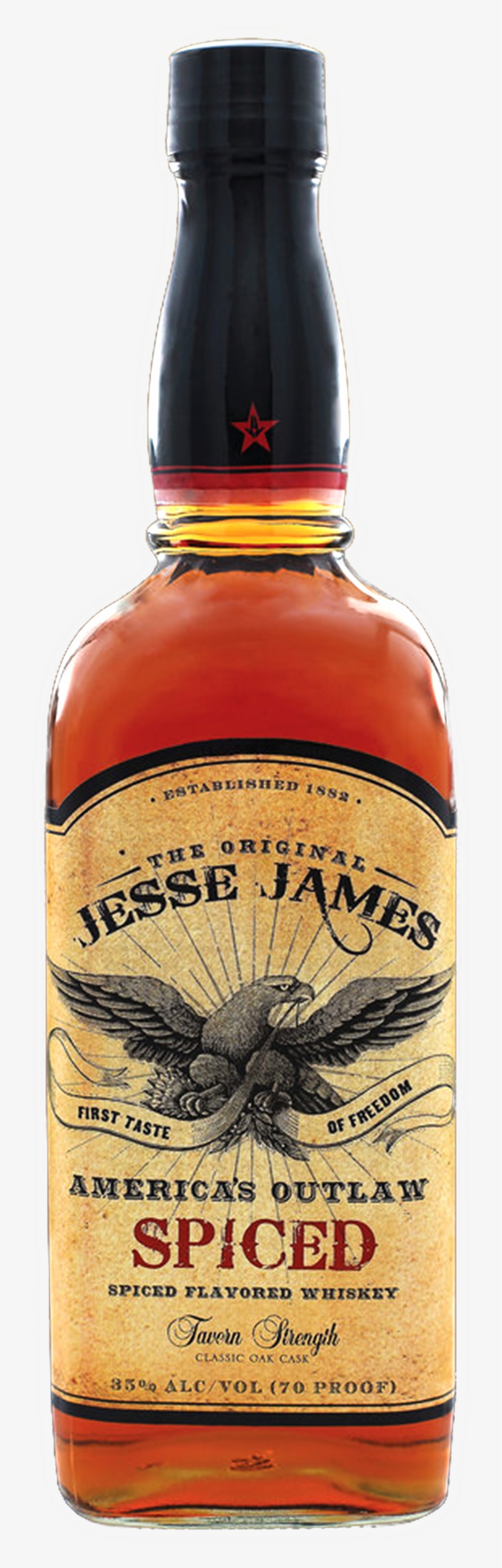 Bottle Shot - Jesse James Whiskey Bourbon, transparent png