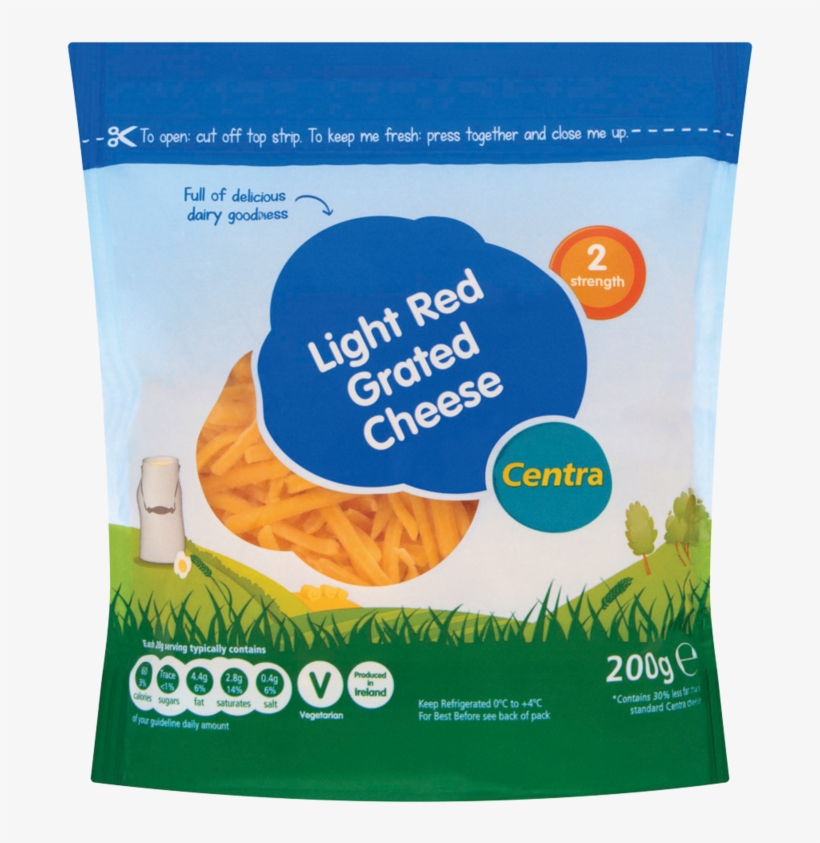 Centra Light Red Grated Cheese 200g - Guardian Childcare, transparent png