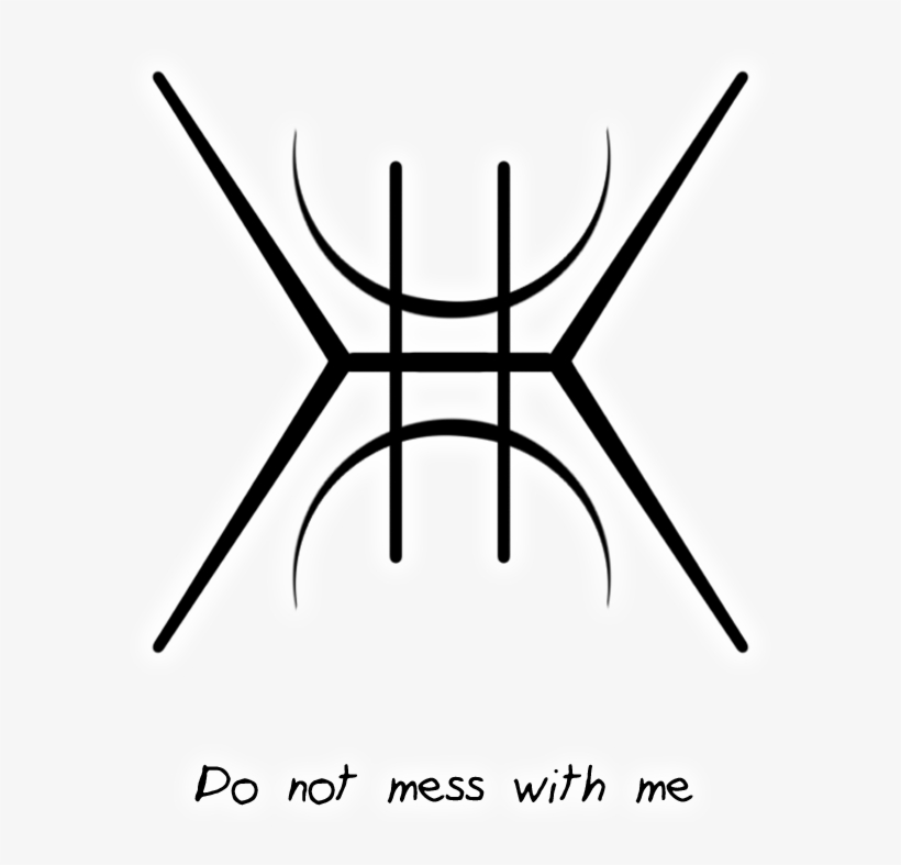 “do Not Mess With Me” Sigil Requested By Anonymous - Line Art, transparent png