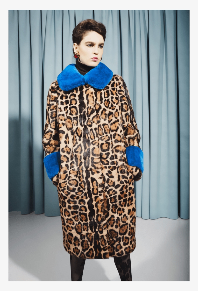 Leopard Fur Coat - Girl, transparent png