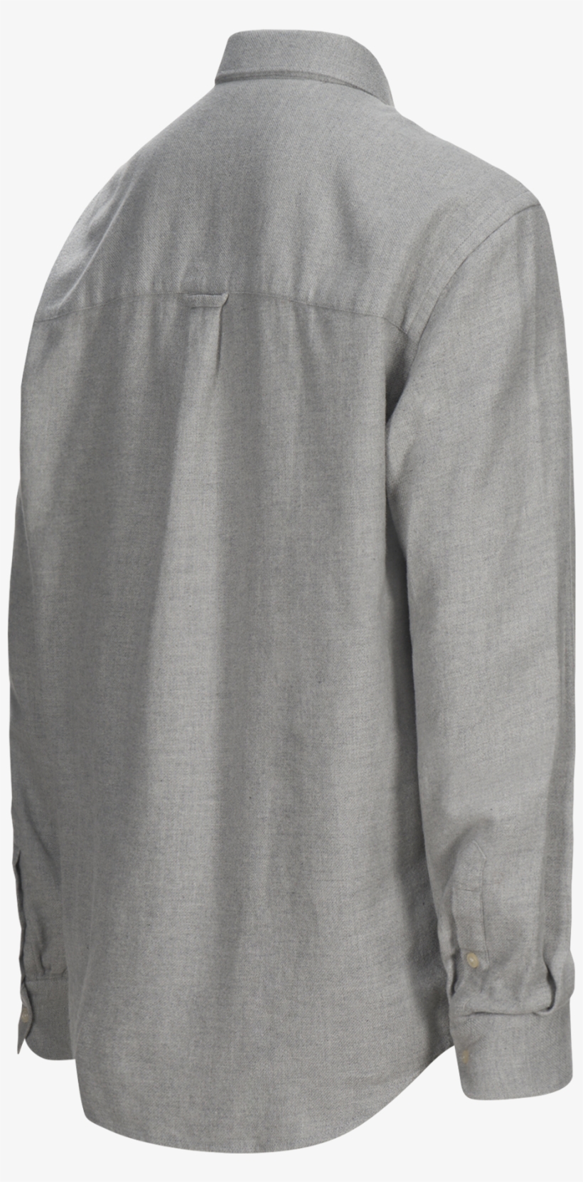 Men's Steve Flannel Shirt Med Grey Mel - Long-sleeved T-shirt, transparent png