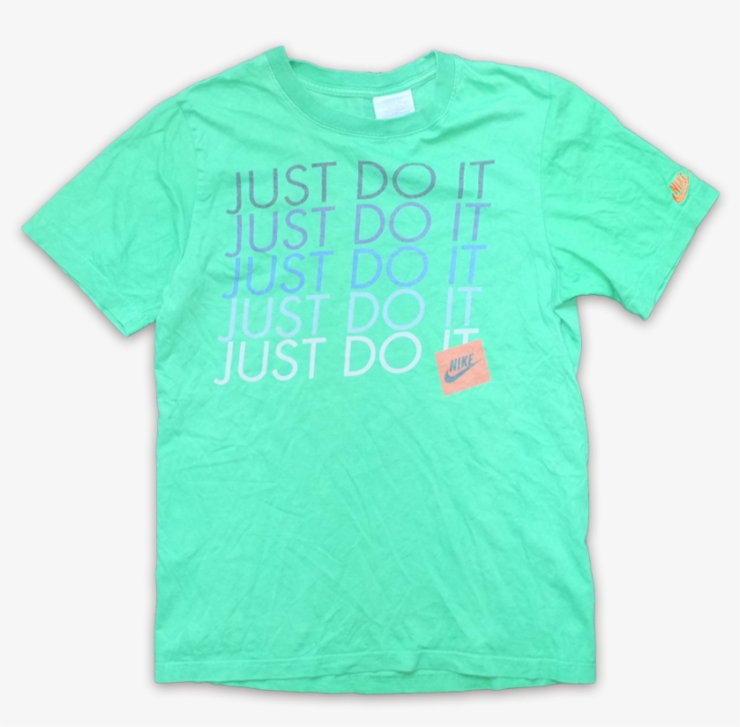 Nike Just Do It Print T-shirt Small Vintage Klamotten - Active Shirt, transparent png