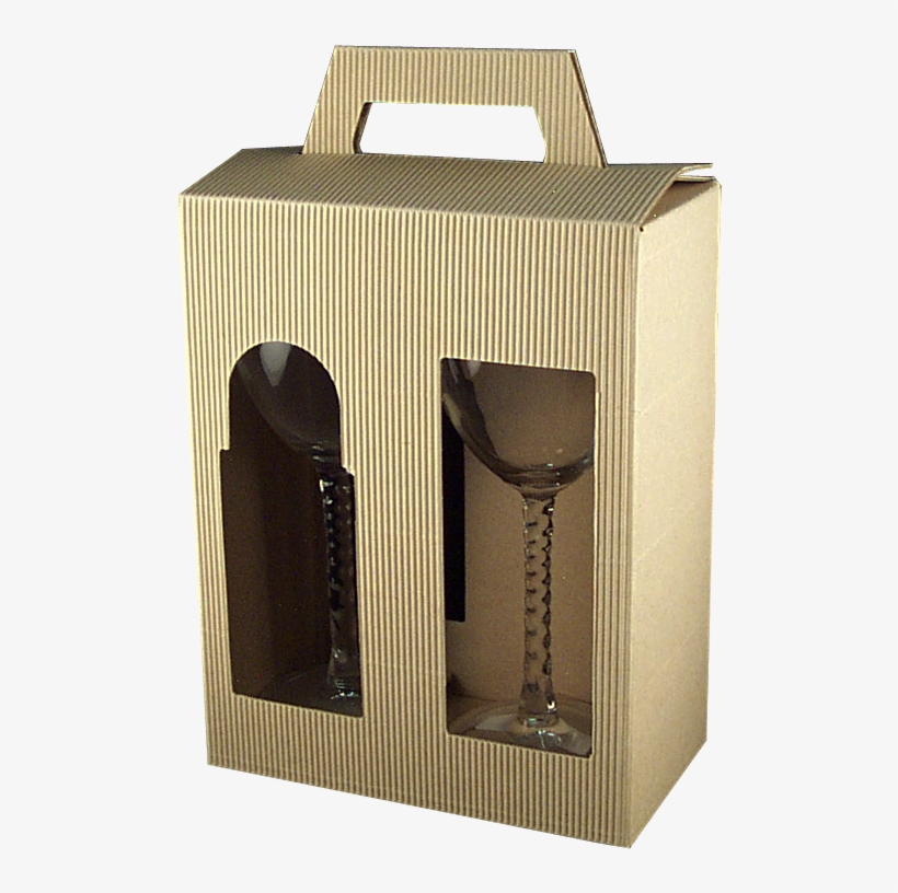 Cardboard Gift Box For Two Glasses - Champagne Stemware, transparent png