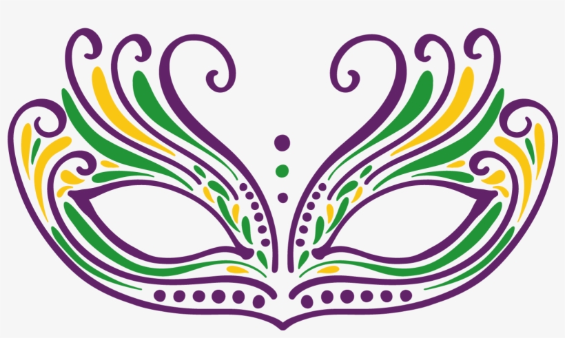 Mardi Gras Mask Silhouette, transparent png
