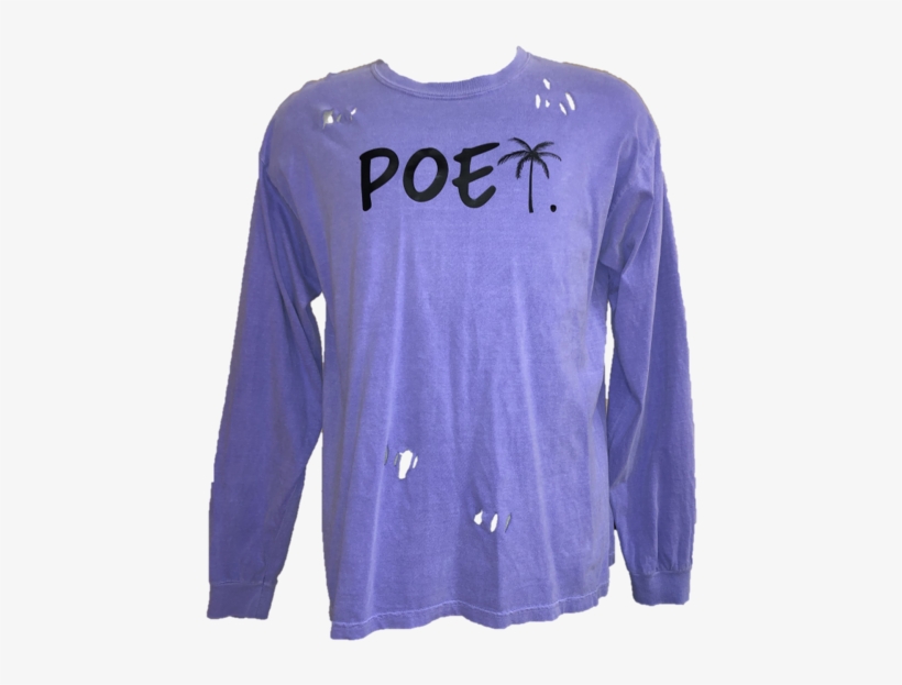 Image Of Purple Palm Tree Longsleeve-size Large - Long-sleeved T-shirt, transparent png