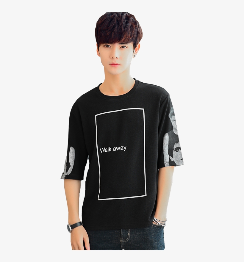 Summer 2018 New Short Sleeved Men's T Shirt Korean - Boy, transparent png