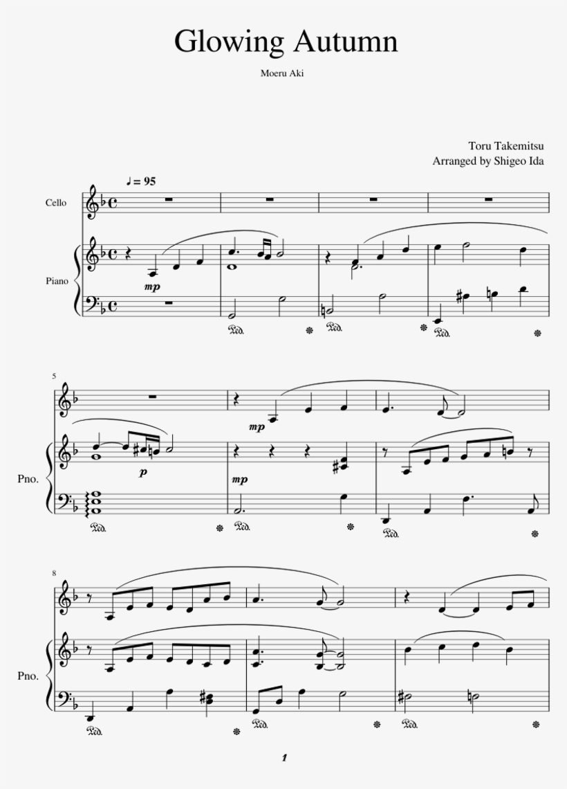 Glowing Autumn - Toru Takemitsu - Music, transparent png