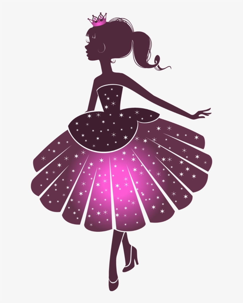 #mq #pink #glitter #princess #girl #silhouette, transparent png