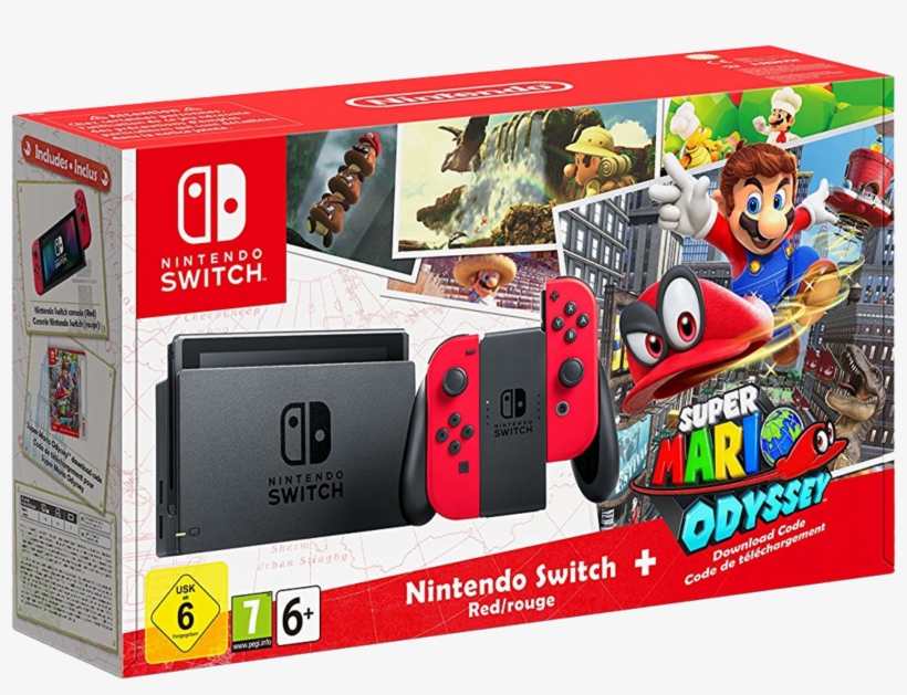 Nintendo Switch Mario Odyssey Bundle, transparent png