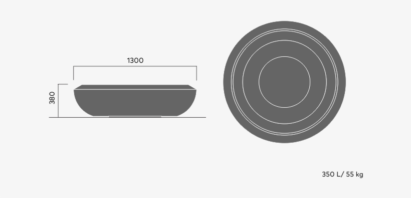 130 Boboli Planter 350l - Circle, transparent png
