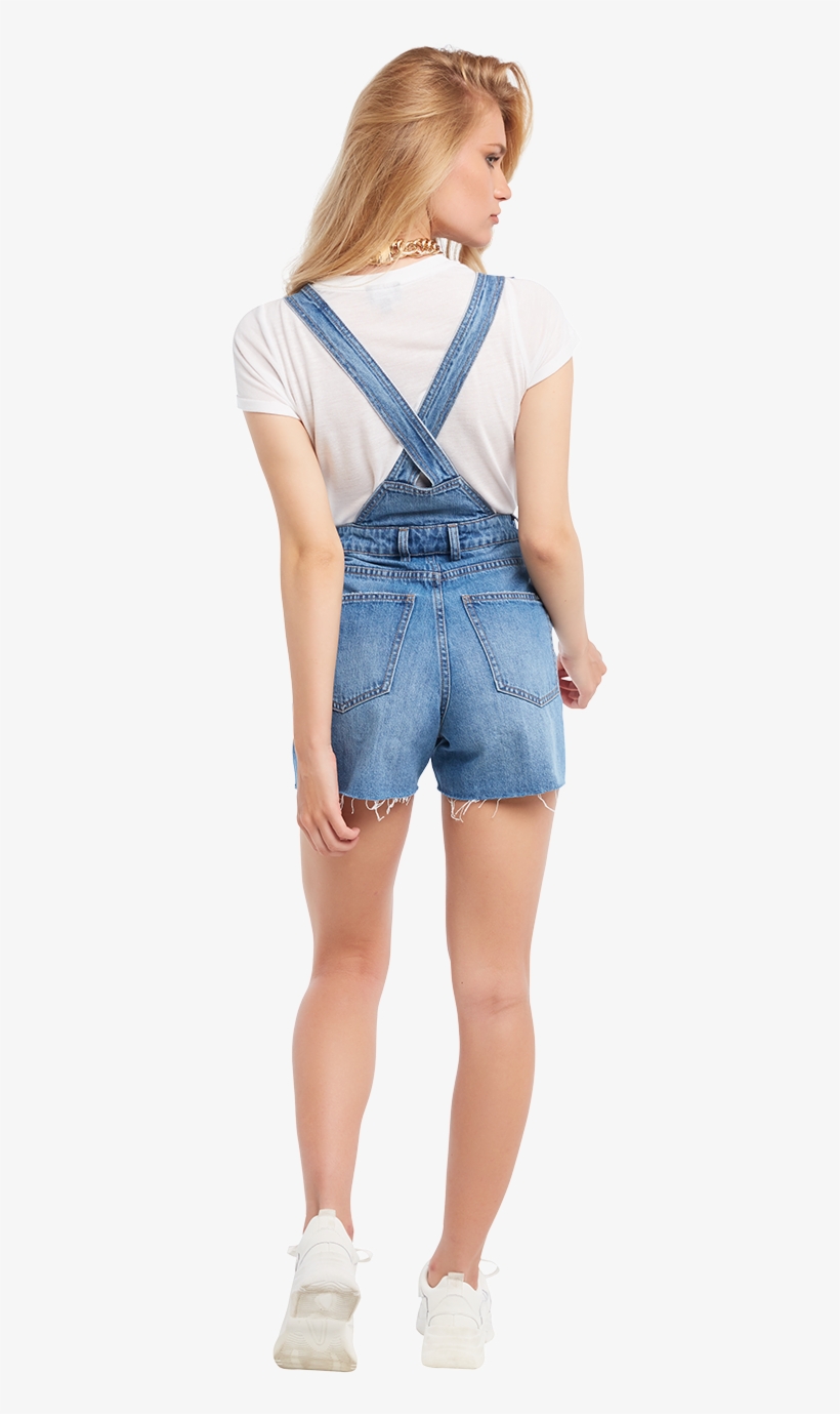 Denim Short Overall In Colour Citadel - One-piece Garment, transparent png