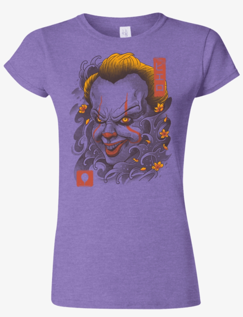 Shop Oni Clown Mask Junior Slimmer Fit T Shirt - Shirt, transparent png