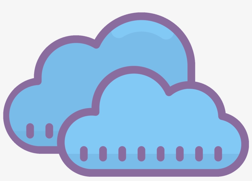 There Are Two Fluffy Clouds Overlapping One Another - Onedrive Icons, transparent png