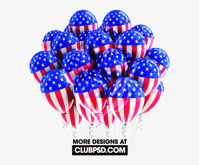 Usa Flag Balloons - American Flag Balloons, transparent png