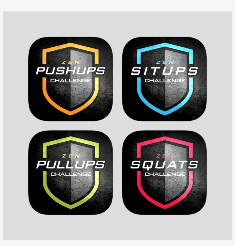 Zen Squats Challenge Logo, transparent png