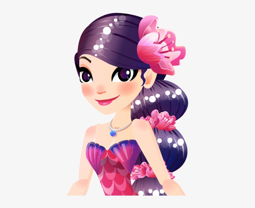 Mermaid World Fuschia Mermaid, transparent png