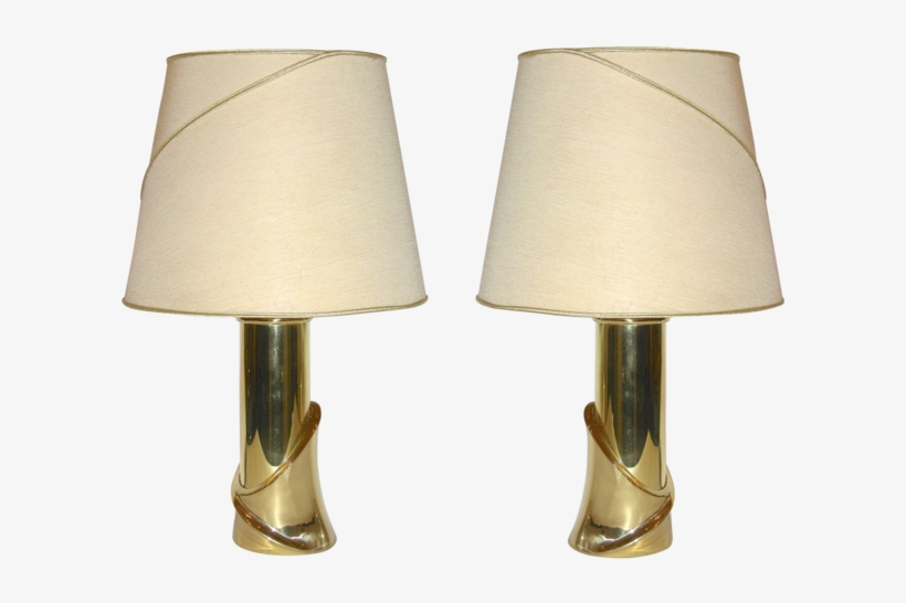 Banci 1960s Italian Pair Of Bronze Lamps With Vintage - Lampshade, transparent png