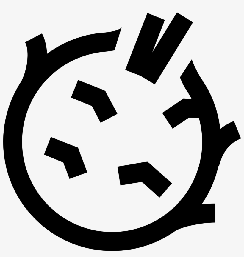 The Image Is Of A Rounded Shape With A Few Spikes Coming - Stencil, transparent png