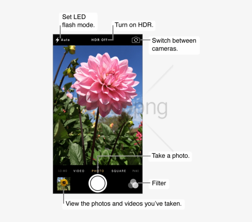 Free Png Download Iphone Camera Mode Png Images Background - 8mp Isight Camera, transparent png