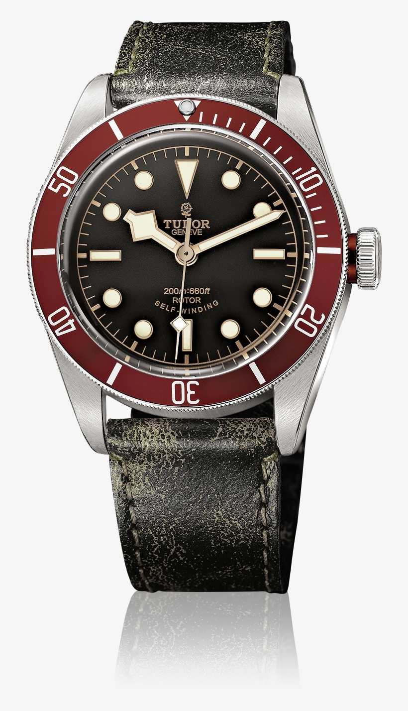 Heritage Black Bay, Aged Leather Strap - Black Bay Heritage Red, transparent png