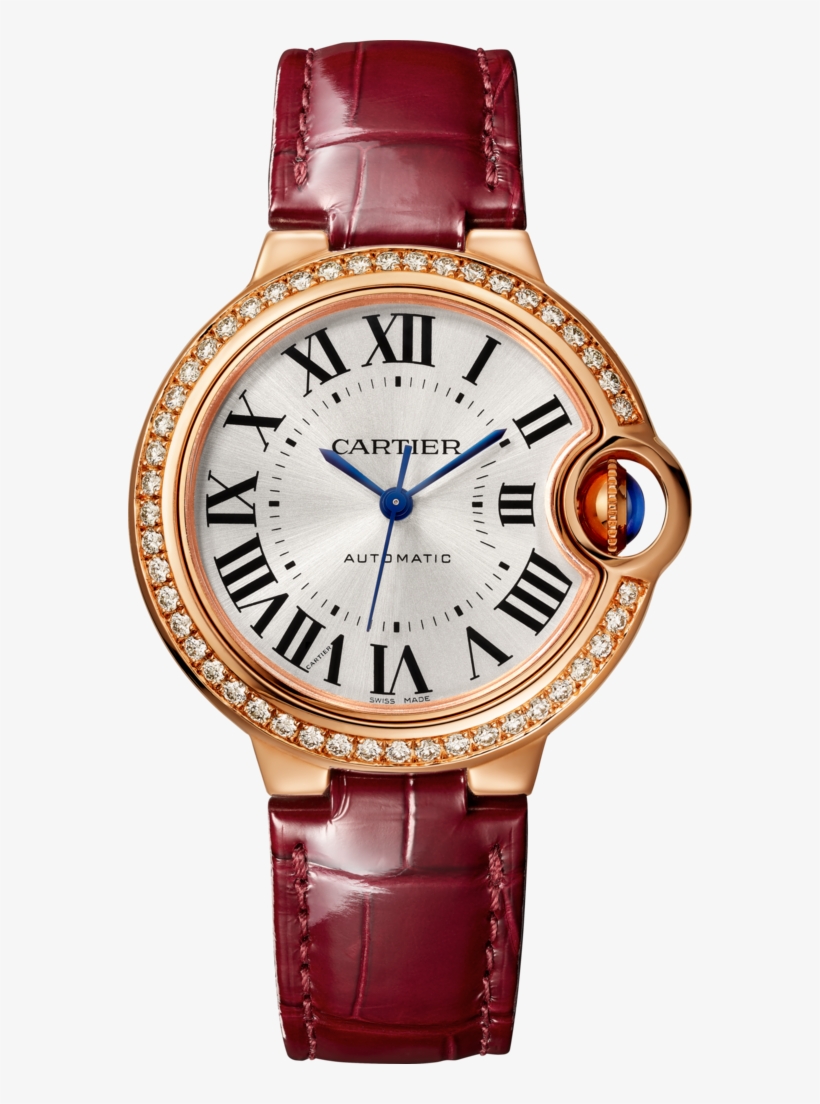 Ballon Bleu De Cartier Watch33 Mm, Pink Gold, Diamonds, - All Cartier Watch Models, transparent png
