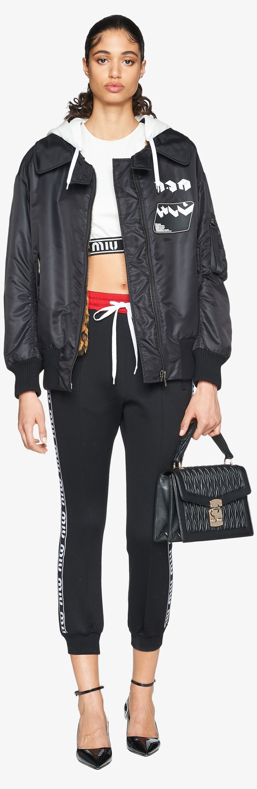 Trousers With Racing Stripes - Leather Jacket, transparent png