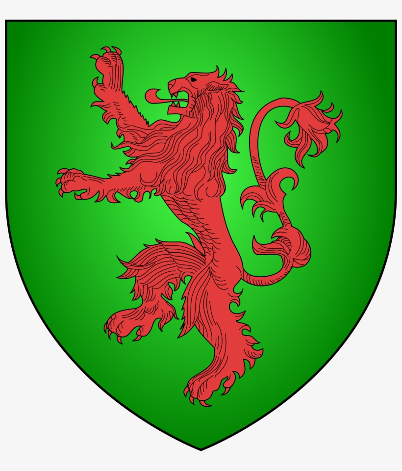 A Red Lion Rampant On A Green Background Narnian Flag 800x880 PNG