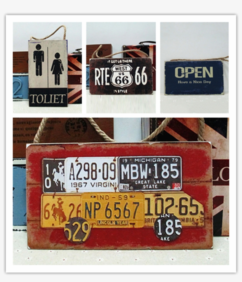 Vintage Style Letters Pattern Hanging Board - Poster, transparent png