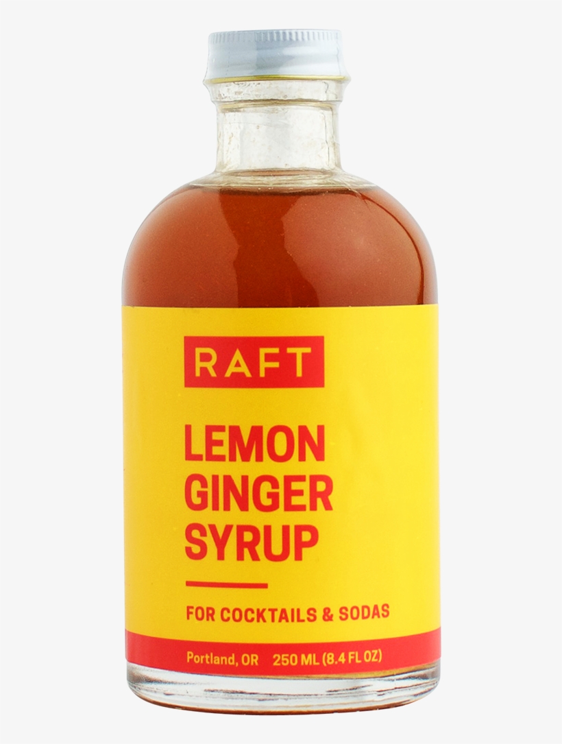 Raft Lemon Ginger Syrup - Glass Bottle - 1042x1563 PNG Download - PNGkit
