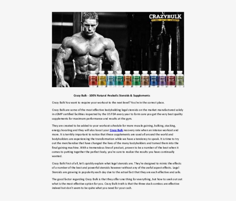 Crazy Bulk -100% Natural Anabolic Steroids & Supplements - Bodybuilding, transparent png