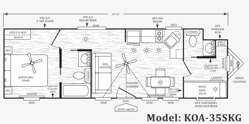 Koa 35 Skg - Technical Drawing, transparent png