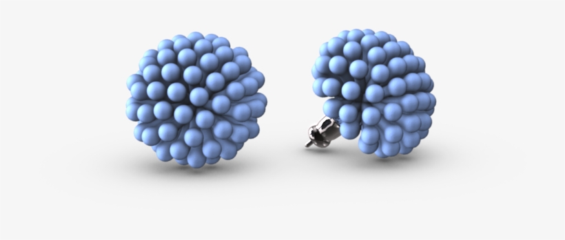 3d Printed Stud Earrings - Blackberry, transparent png