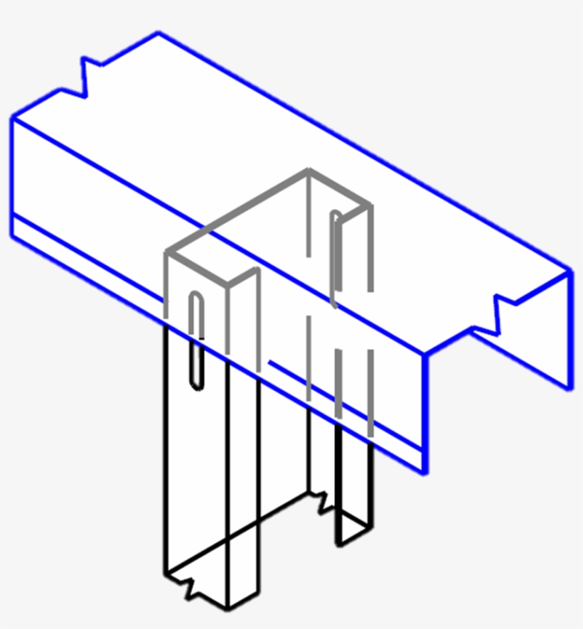 Slotted Stud - Composite Material, transparent png