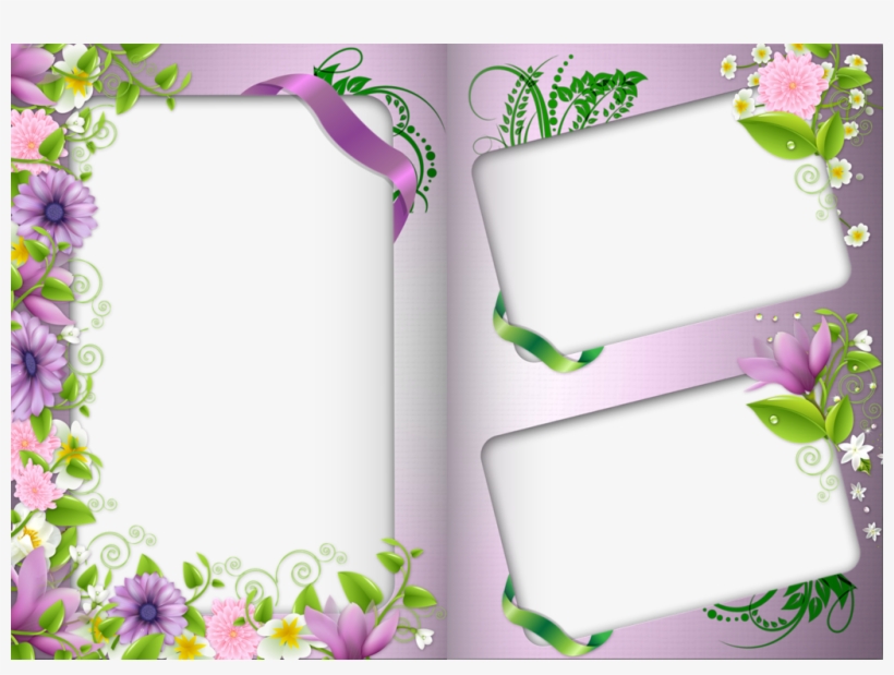 Molduras De Flores - Album Frame Png, transparent png