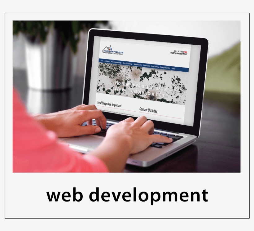 Graphic Design & Web Design - Computer Mockup Woman, transparent png