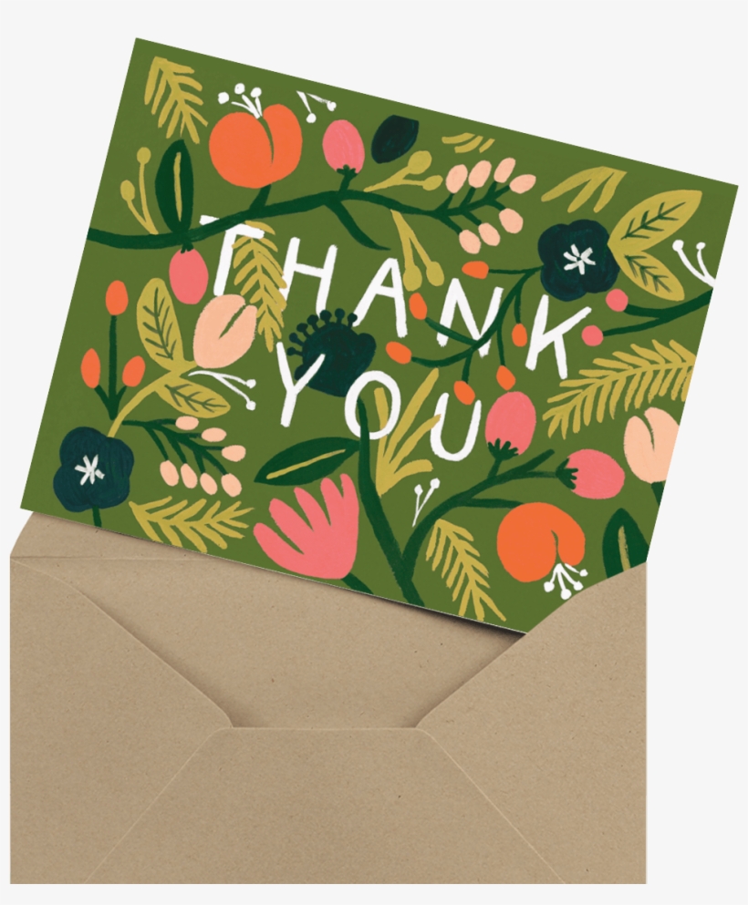 Beautiful Jungle Wedding Thank You Card - Greeting Card, transparent png